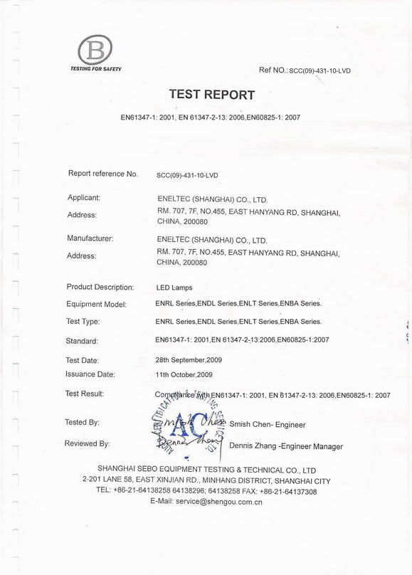 LVD informe de prueba